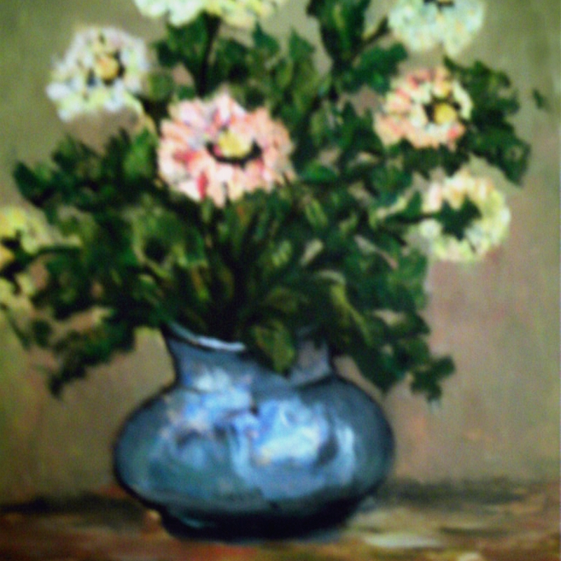 Garoafe, ulei pe pânză, 42x35 cm-2001